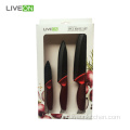 Cuchillo de cerámica negro 3pcs con fundas